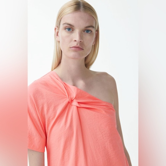 COS Pink Asymmetrical One Shoulder Sundress - Picture 2 of 8